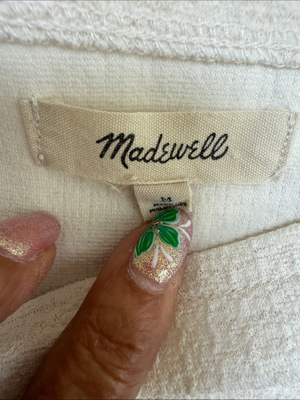 Madewell Cream Ribbed Knit Top - Picture 3 of 9